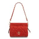 Eloise Sac Bandoulière en Cuir Daim Rouge TL142400