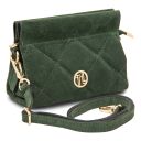 Eloise Bolso con Bandolera en Piel de Gamuza Verde Oscuro TL142400