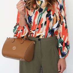 Layla Leather Duffle bag Cognac TL142399