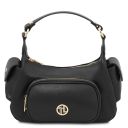 Olivia Handtasche aus Leder Schwarz TL142396