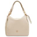 Amy Shopping Tasche aus Weichem Leder Beige TL141021