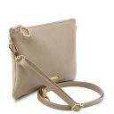 TL Bag Clutch aus Weichem Leder Hell Taupe TL142029