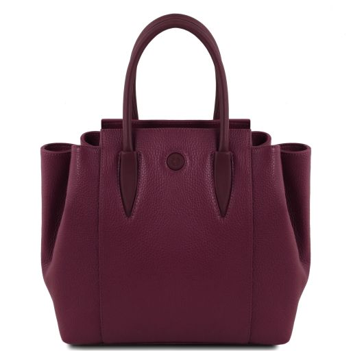 Tulipan Borsa a Mano in Pelle Bordeaux TL141727