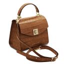 Atena Borsa a Mano in Pelle Stampa Cocco Cognac TL142267