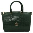 Layla Bauletto in Pelle Stampa Cocco Verde Foresta TL142398