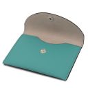 Leather Business Card / Credit Card Holder Turquoise TL142417