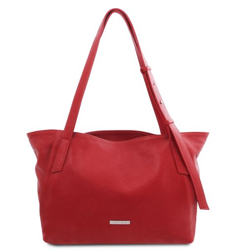 TL Bag Borsa Shopping in Pelle Morbida Rosso Lipstick TL142230