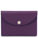Leather Business Card / Credit Card Holder Purple TL142418