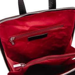 Paris Kleiner Damenrucksack aus Leder Schwarz TL142410