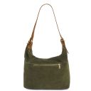Sierra Suede Leather Shoulder bag Forest Green TL142419
