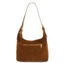 Sierra Suede Leather Shoulder bag Cognac TL142419