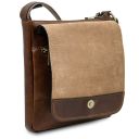 Jimmy Herrentasche aus Leder mit Vordertasche Dunkelbraun TL141407