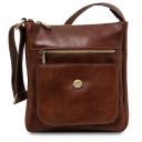 Jimmy Leather Crossbody bag for men With Front Pocket Черный TL141407