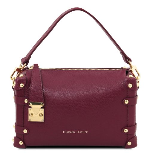 Praline Leather Handbag Bordeaux TL142422