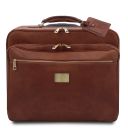 Varsavia Pilot Case en Cuir Avec Deux Roulettes Marron TL141888