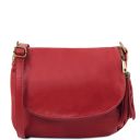 TL Bag Bolso en Piel Suave con Borla y Bandolera Rojo TL141223