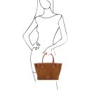 Willow Borsa a Mano in Pelle Scamosciata Cognac TL142425