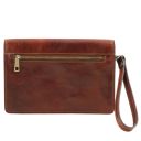 Tommy Exclusive Leather Handy Wrist bag for man Dark Brown TL140246