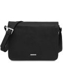 TL Messenger Borsa a Tracolla 2 Scomparti - Misura Grande Nero TL142430