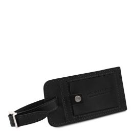 Matte Leather Luggage tag Black TLTAGMATTE