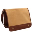 TL Messenger Borsa a Tracolla 2 Scomparti - Misura Grande Marrone TL142430