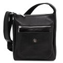 Jimmy Leather Crossbody bag for men With Front Pocket Black TL141407