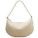 Laura Schultertasche aus Leder Beige TL142227