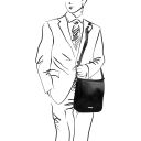 TL Messenger Borsa a Tracolla 2 Scomparti Nero TL141255