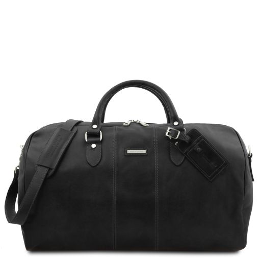 Lisbona Sac de Voyage en Cuir - Grand Modèle Noir TL141657