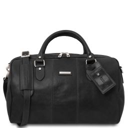 Lisbona Travel Leather Duffle bag - Small Size Black TL142441