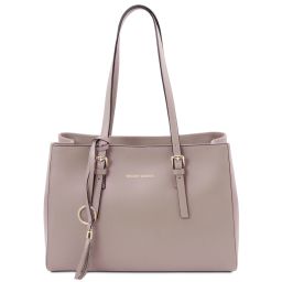 TL Bag Leather Shoulder bag Light Taupe TL142037