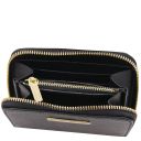 Panarea Bolso Cubo Secchiello en Piel y Elegante Cartera en Piel con Cremallera en el Contorno Negro TL142443
