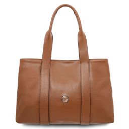 Callie Soft Leather Shoulder bag Cognac TL142415