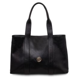 Callie Borsa al Hombro en Piel Suave Negro TL142415