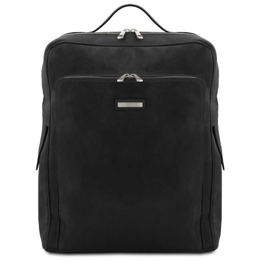 Bangkok Mochila en Piel Porta Ordenador - Tamaño Grande Negro TL142336