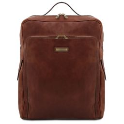 Bangkok Sac à dos en Cuir Porte Ordinateur - Grand Modèle Marron TL142336