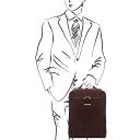 Bangkok Sac à dos en Cuir Porte Ordinateur Marron foncé TL141793