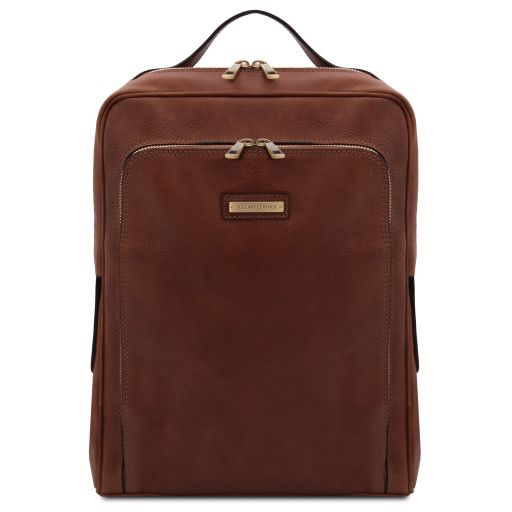 Bangkok Leather Laptop Backpack Brown TL141793