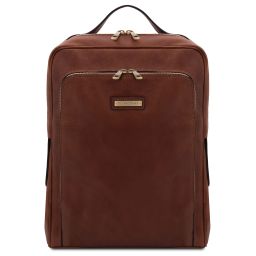 Bangkok Sac à dos en Cuir Porte Ordinateur Marron TL141793