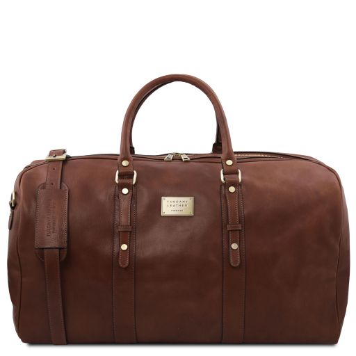 Francoforte Borsone da Viaggio in Pelle Marrone TL142338