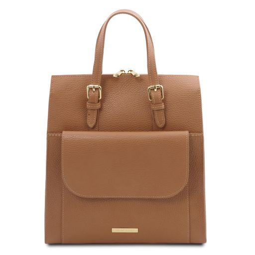 TL Bag Leather Backpack for Women Caramel TL142211