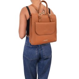 TL Bag Leather Backpack for Women Dark Blue TL142211