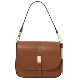Nausica Borsa a Tracolla in Pelle Cognac TL141598