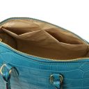 Layla Bauletto in Pelle Stampa Cocco Turchese TL142398