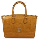 Layla Bauletto in Pelle Stampa Cocco Caramello TL142398