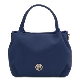 Nora Borsa a Mano in Pelle Morbida Blu scuro TL142372
