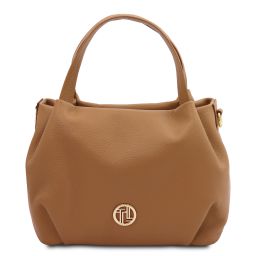 Nora Soft Leather Handbag Caramel TL142372