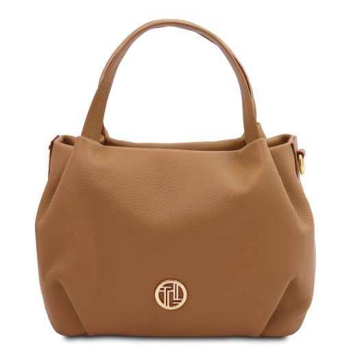 Nora Sac à Main en Cuir Souple Caramel TL142372