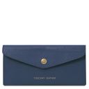 Portafoglio a Busta in Pelle Blu scuro TL142322