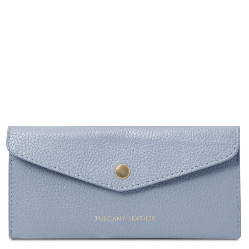 Portafoglio a Busta in Pelle Celeste TL142322